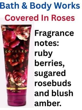 Bath & Body Works Full Size Ultimate Hydration Body Cream - Covered in Roses